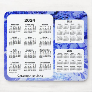 2024-2026 Blue Galaxy 3 Year Calendar by Janz Mouse Mat