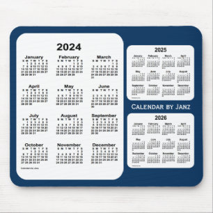 2024-2026 Police Box Blue 3 Year Calendar by Janz Mouse Mat