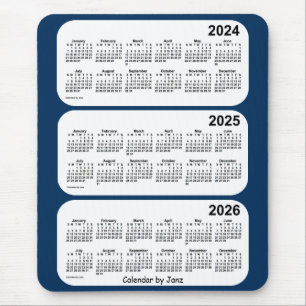 2024-2026 Police Box Blue 3 Year Calendar by Janz Mouse Mat