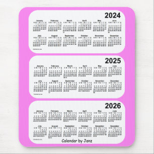 2024-2026 Violet 3 Year Calendar by Janz Mouse Mat