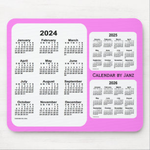 2024-2026 Violet 3 Year Calendar by Janz Mouse Mat