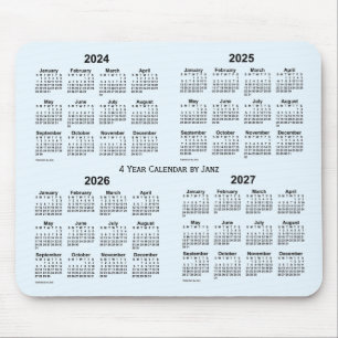 2024-2027 Alice Blue 4 Year Calendar by Janz Mouse Mat