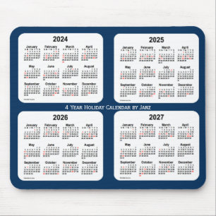 2024-2027 Police Box Blue Holiday Calendar by Janz Mouse Mat
