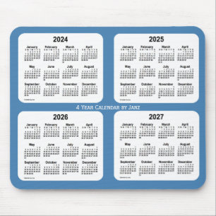 2024-2027 Steel Blue 4 Year Calendar by Janz Mouse Mat