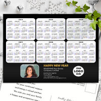 2024 - 2029  6 Year Calendar Modern Black Business