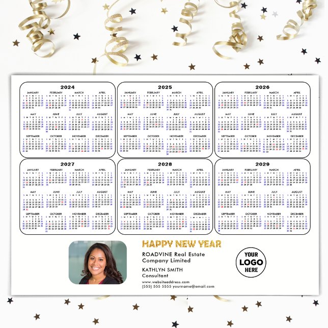 2024-2029 Calendar Corporate Photo White Magnetic (Creator Uploaded)
