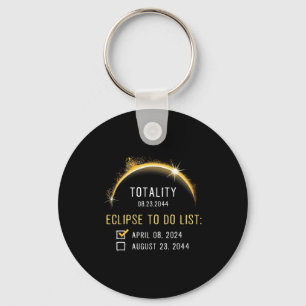 2024 2044 Total Solar Eclipse Checklist Totality 2 Key Ring