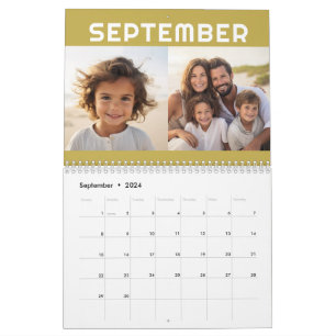 2024 - 24 Photo - 2 Per Month Modern Family Calendar