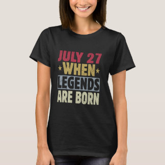 2024 27th Of July Birthday - July 27 Birthday T-Shirt