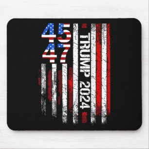 2024 45 47 Vintage American Flag Retro 4547 Mouse Mat