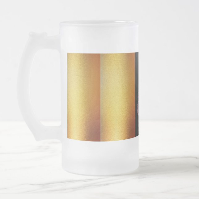 "2024: A Year to Remember - Printed Mug" Frosted Glass Beer Mug (Left)