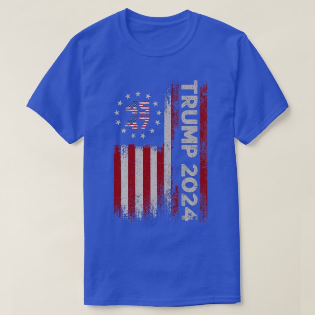 2024 American Flag 45 47 Crewneck Sweatshirt T-Shirt (Design Front)