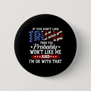 2024 American Flag 4th Of July Trump 2024 6 Cm Round Badge