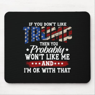 2024 American Flag 4th Of July Trump 2024 Mouse Mat