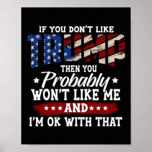 2024 American Flag 4th Of July Trump 2024  Poster