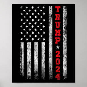 2024 American Flag Vintage  Poster