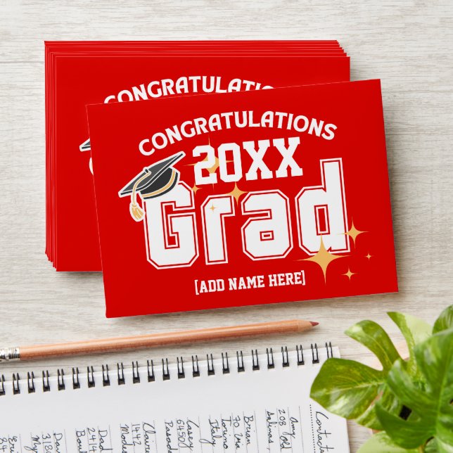 2024 ANY YEAR Graduation Money Wallet Custom Cash  Envelope (Stacked)