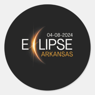 2024 Arkansas Totality Eclipse Arkansas Solar 2024 Classic Round Sticker