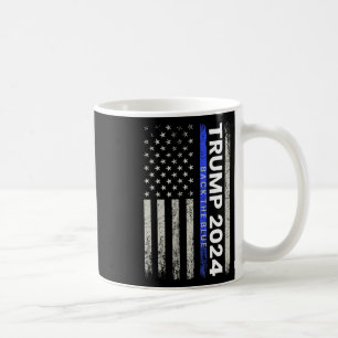2024 Back The Blue Thin Blue Line Police American Coffee Mug