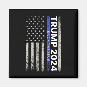 2024 Back The Blue Thin Blue Line Police American Magnet