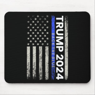 2024 Back The Blue Thin Blue Line Police American Mouse Mat