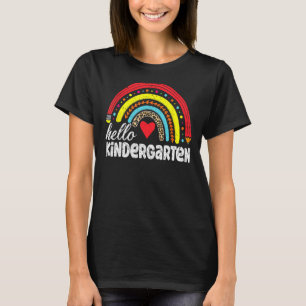 2024 Back To School Hello Kindergarten Teacher Rai T-Shirt