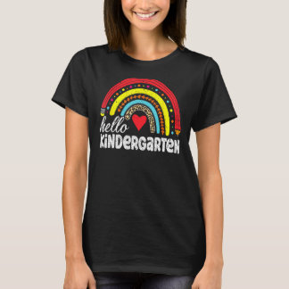 2024 Back To School Hello Kindergarten Teacher Rai T-Shirt