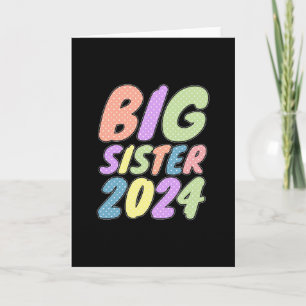 2024 Big Sister Girly Dots Card