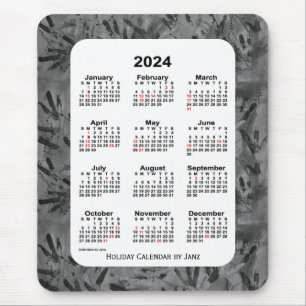 2024 Black Art Holiday Calendar by Janz Mouse Mat