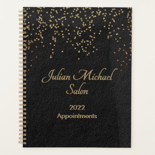 2024 Black Gold Appointment Book Salon Hair Planner