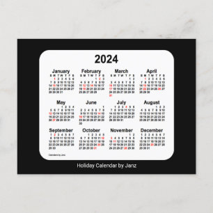 2024 Black Holiday Mini Calendar by Janz