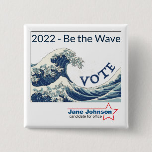 2024 Blue Wave customisable campaign button