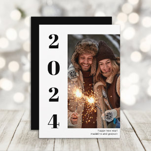 2024 Bold Happy New Year Photo Holiday Card