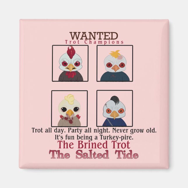 2024 Brined Trot Champion Square Magnet (Front)