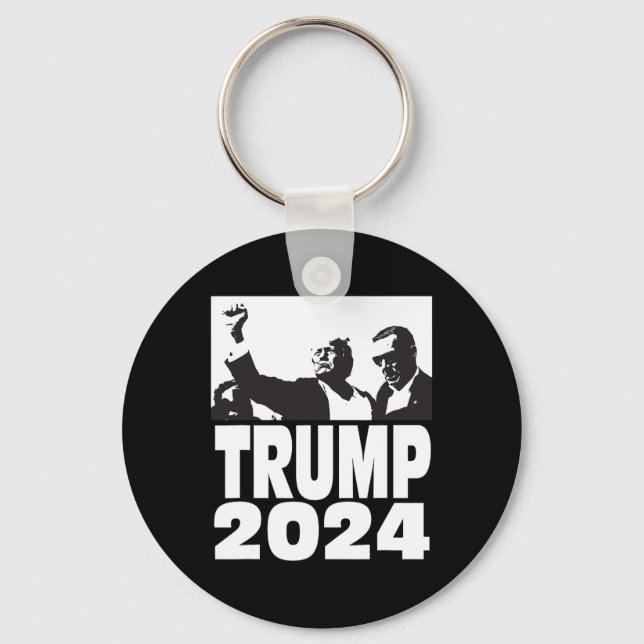 2024 Bulletproof Teflon Don Rally Shooting Fist Pu Key Ring (Front)