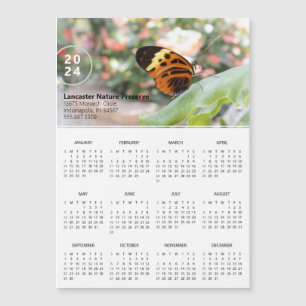 2024 Calendar Butterfly Promotional Magnet