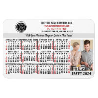 2024 Calendar Easy Custom Business Logo Name Photo