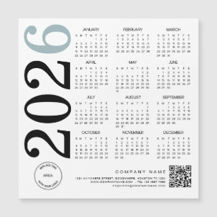 2024 Calendar Logo QR Code Blue Black Business