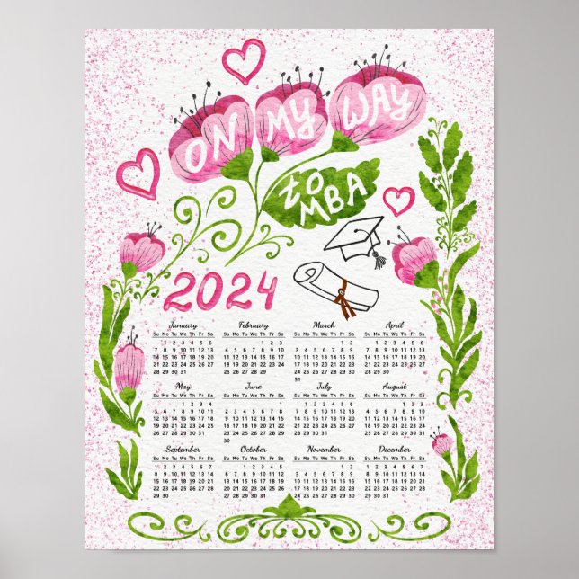 2024 Calendar MBA Student Motivational Poster (Front)