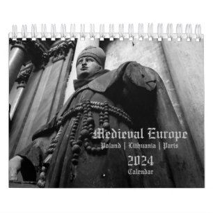 2024 Calendar Mediaeval Europe Religious SMALL 5x7