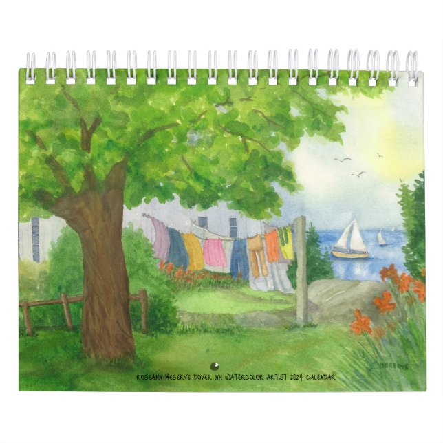 2024 CALENDAR    ROSEANN MESERVE WATERCOLOR ARTIST (Cover)