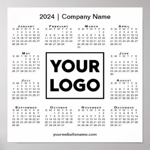 2024 Calendar with Company Logo and Name Poster