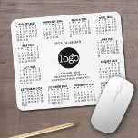 2024 Calendar with logo, Contact Information Black Mouse Mat<br><div class="desc">Add a logo with a 2024 calendar and room to add a few lines of text. A fun item for the New Year to use as a company giveaway. You can change colours in the advanced design area.</div>
