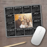 2024 Calendar with Photo in the Center Grey Mouse Mat<br><div class="desc">A photo collage with a 2024 calendar and room to add text. A great way to display your favorite photo throughout the year. A fun item for the New Year to use at the office or at home. To change colors on the background and calendar, click on the advanced design...</div>