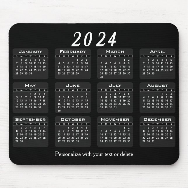2024 Calendar - Year Mouse Mat (Front)
