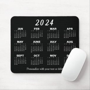2024 Calendar - Year  Mouse Mat