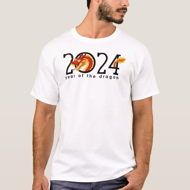 2024 Chinese New Year Cartoon Dragon T-Shirt (Front)