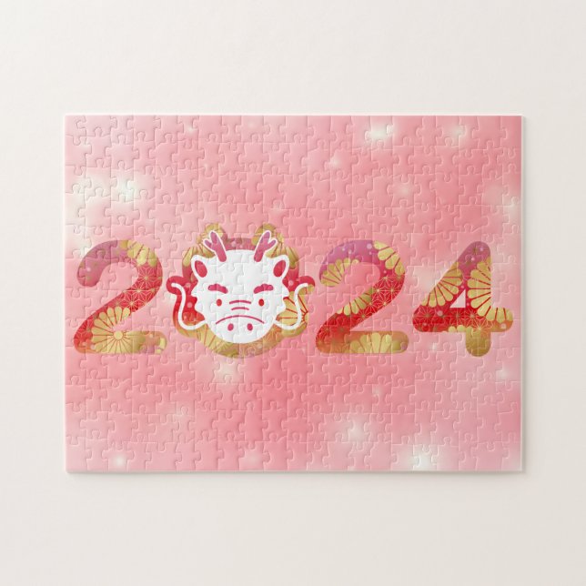 2024, Chinese New Year, Dragon Jigsaw Puzzle (Horizontal)