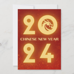 2024 chinese new year , year of dragon holiday card