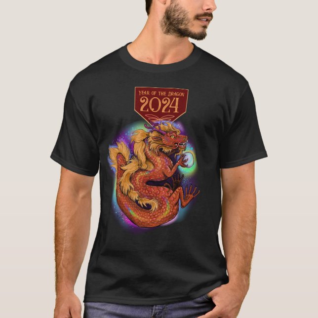 2024 Chinese Zodiac Year of the Dragon New Years T-Shirt (Front)